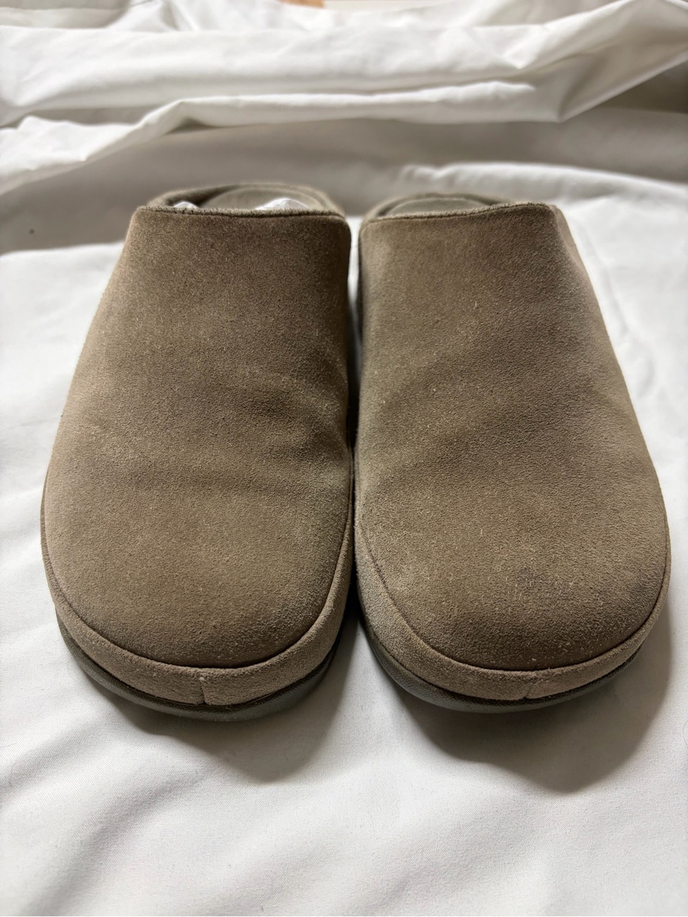 FitFlop Taupe Suede Comfort Clogs Size 6